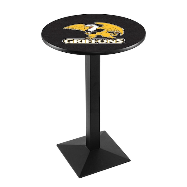 42" Blk Wrinkle Missouri Western State Pub Table